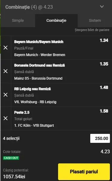 Biletul rundei a 5-a din Bundesliga 26.09.2025