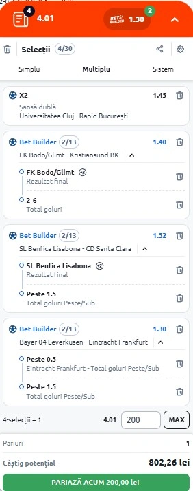 Biletul zilei azi din fotbal la Betano 12 septembrie 2025