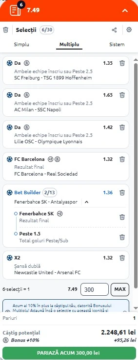 Biletul zilei azi din fotbal 28 septembrie 2025
