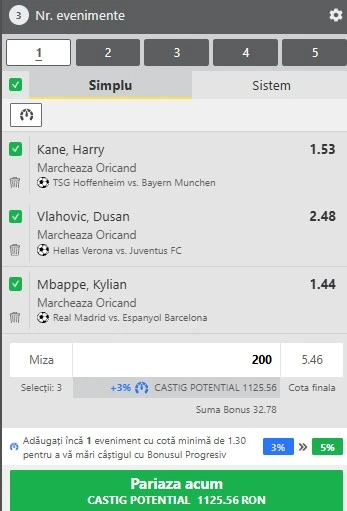 Biletul zilei din fotbal la Winbet 20 septembrie 2025
