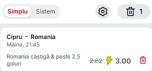 Pariuri speciale Cipru - România