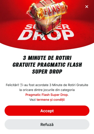 termeni si conditii 3 minute de rotiri gratuite la superbet