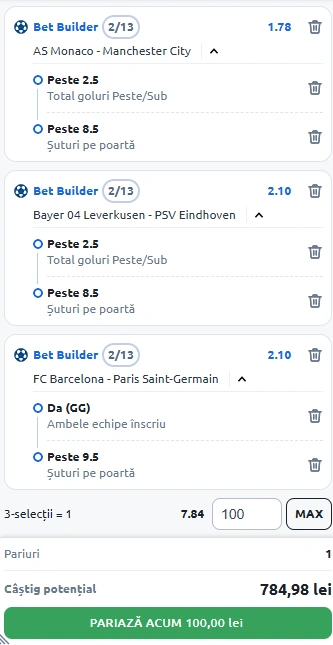 Biletul Zilei Bet Builder din 1 octombrie 2025