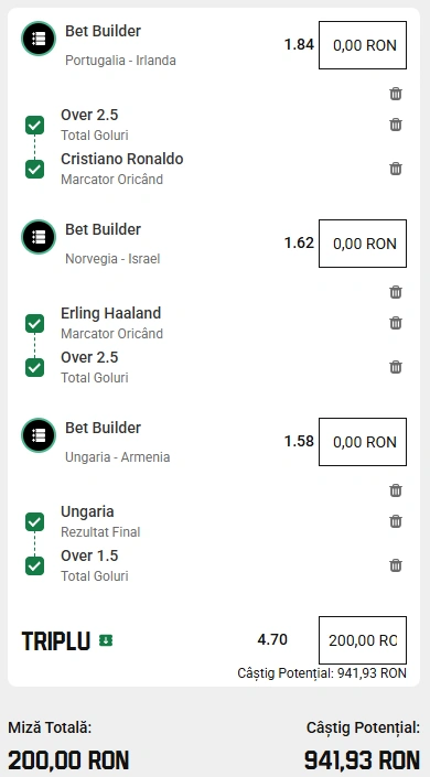 Biletul Zilei Bet Builder din 11 octombrie 2025