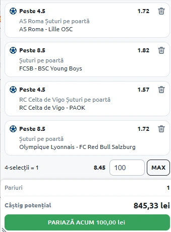 Biletul Zilei Europa League din Pariuri Speciale 02.10.2025