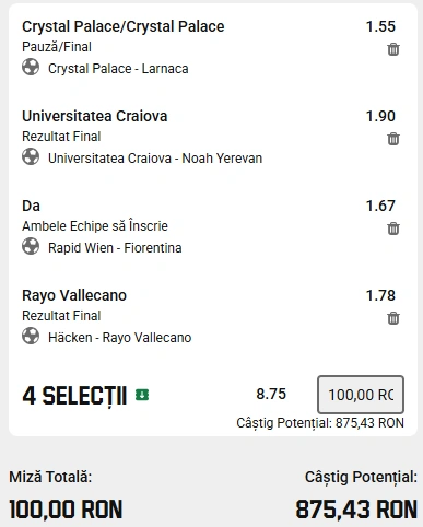 Biletul Zilei Unibet din 23 octombrie 2023
