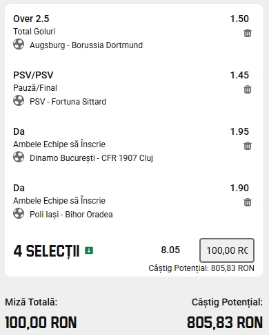 Biletul Zilei Unibet din 31 octombrie 2025