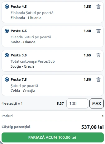 Biletul Zilei din Pariuri Speciale 09.10.2025