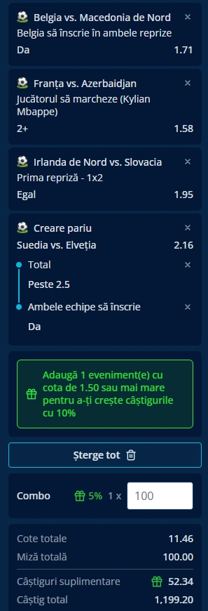 Biletul Zilei din fotbal 10 octombrie 2025