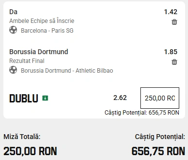 Cota 2 din fotbal 01.10.2025