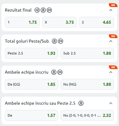 Cote pariuri Celta Vigo vs PAOK la Betano