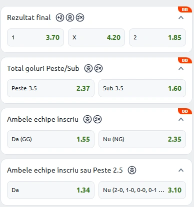 Cote pariuri FC Basel vs Stuttgart la Betano