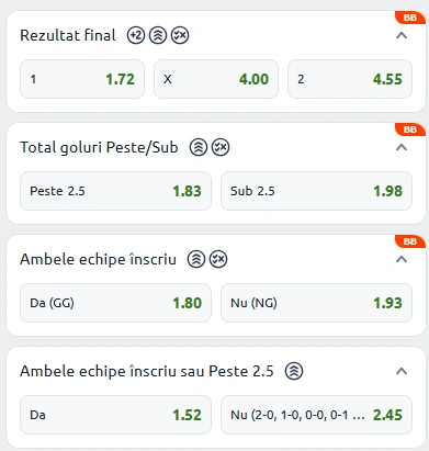 Cote pariuri Fenerbahce vs Nice la Betano