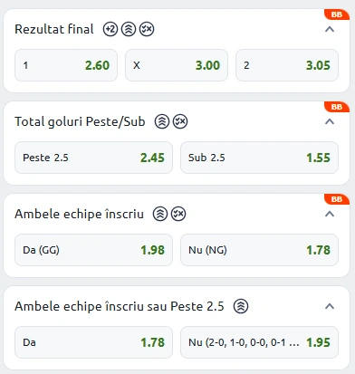 Cote pariuri Irlanda de Nord vs Slovacia la Betano