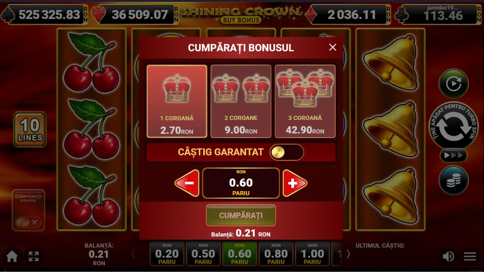 Cum poți juca Shining Crown Buy Bonus