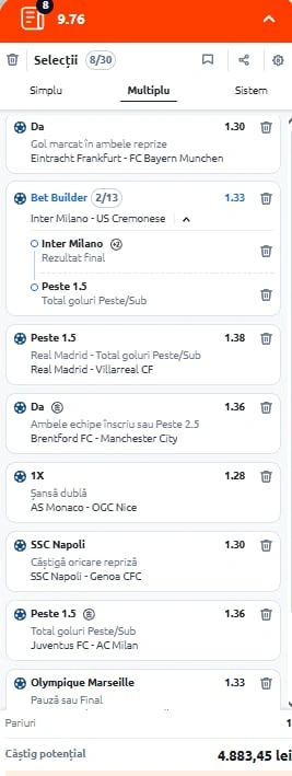 Bilet de weekend din fotbal 4 octombrie 2025