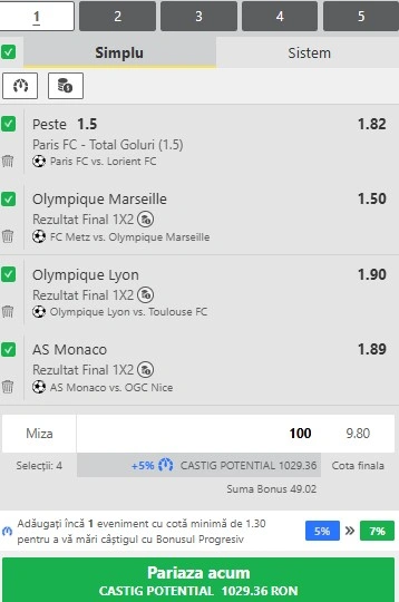 Biletul etapei a șaptea din Ligue 1 - 03.10.2025