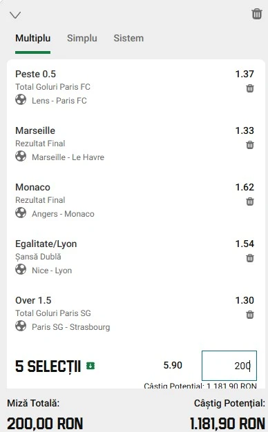 Biletul etapei cu numărul 8 din Ligue 1 - 17.10.2025