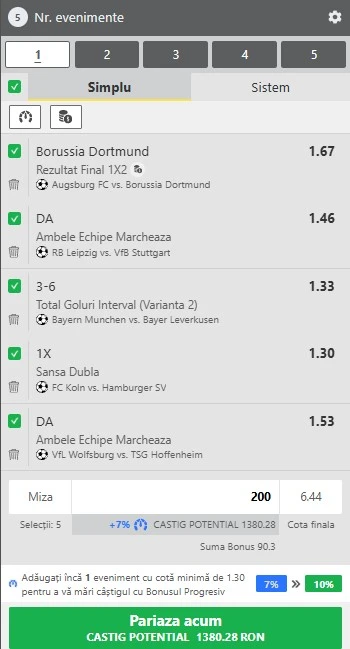 Biletul rundei a noua din Bundesliga 31.10.2025