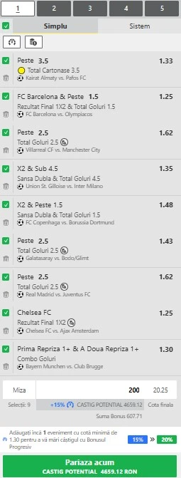 Biletul rundei a treia din Champions League 21.10.2025