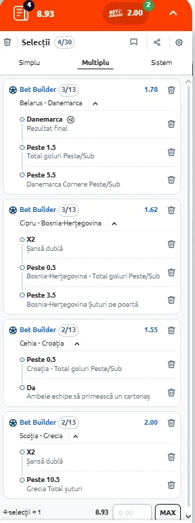 Biletul zilei azi din fotbal 9 octombrie 2025