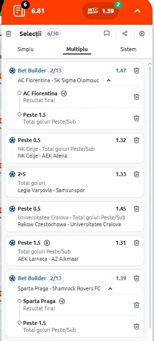 Biletul zilei din Conference League 2 octombrie 2025