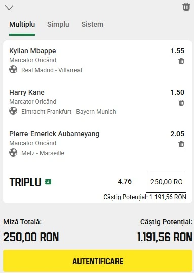 Biletul zilei pe marcatori la Unibet 4 octombrie 2025