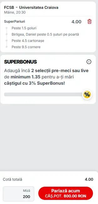 Biletul Zilei Superbet 05.10