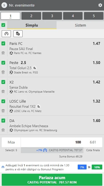 Biletul etapei a 9-a din Ligue 1 - 24 octombrie 2025