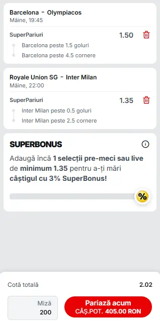 Cota 2 din SuperPariuri 21.10