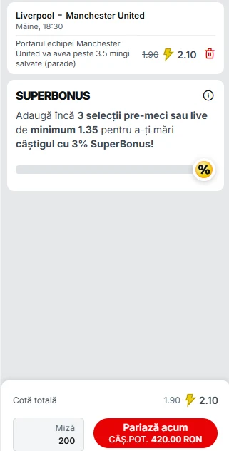 Cota 2 Superbet 19 octombrie