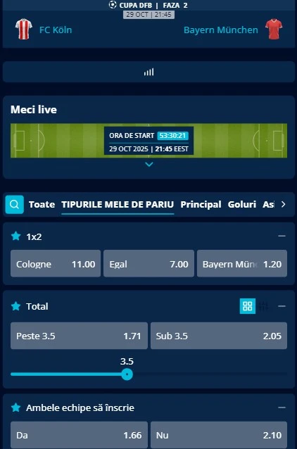 Cote pariuri FC Koln vs Bayern