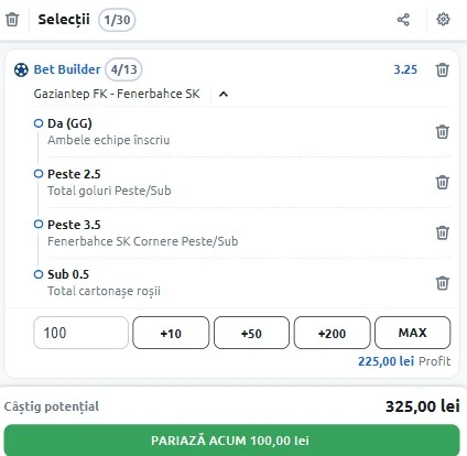 Gaziantep vs Fenerbahce