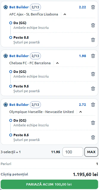 Biletul Zilei Bet Builder din 25 noiembrie 2025