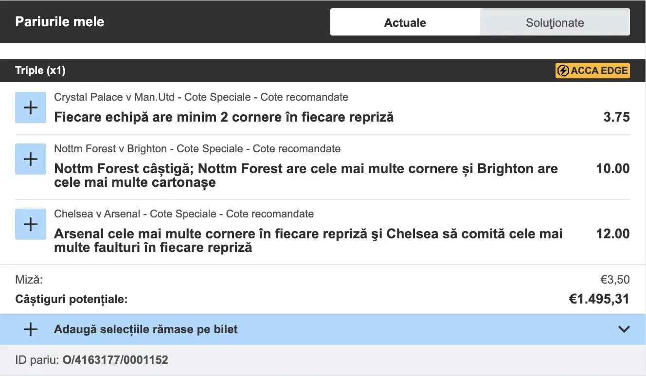 Biletul zilei la Betfair în cotă 427. Câștig uriaș pe 3 pariuri speciale din Premier League, 30.11.2025