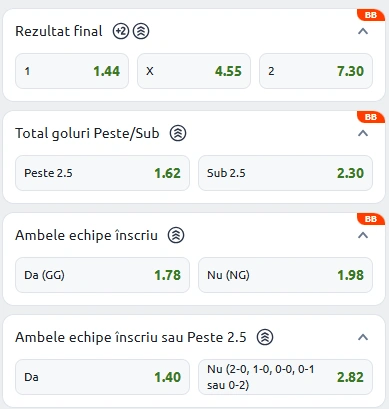 Cote pariuri Rayo Vallecano vs Lech Poznan la Betano