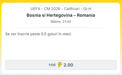 Pomana zilei la Bosnia - Romania