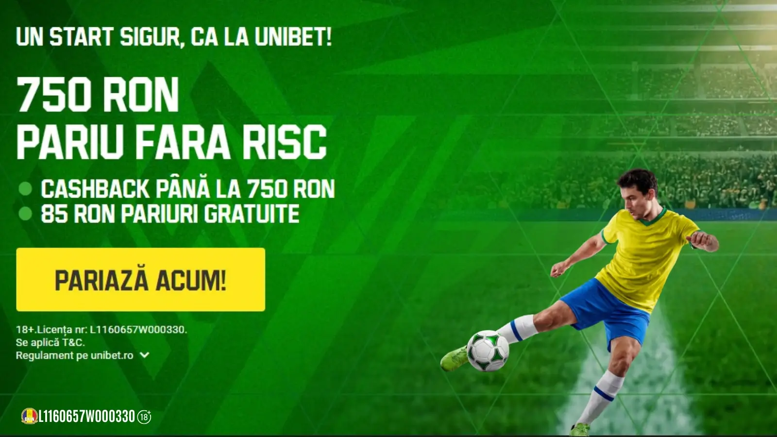 Unibet Bonus de Bun Venit