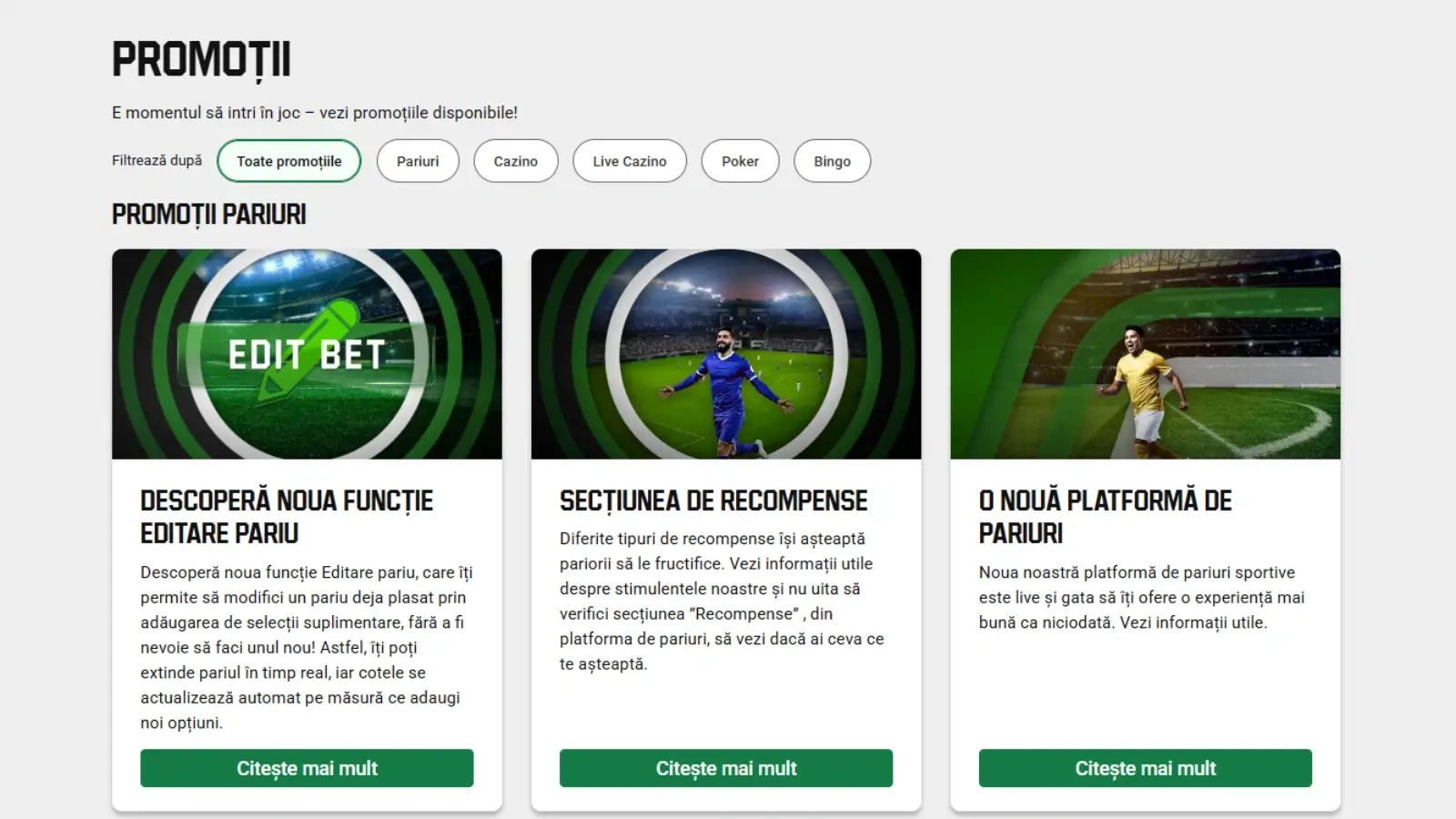 Unibet promotii si bonusuri