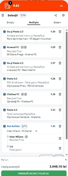 Biletul rundei a 4-a din Champions League 4 noiembrie 2025