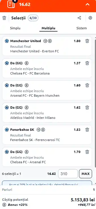 Biletul Săptămânal alcătuit cu Inteligența Artificială