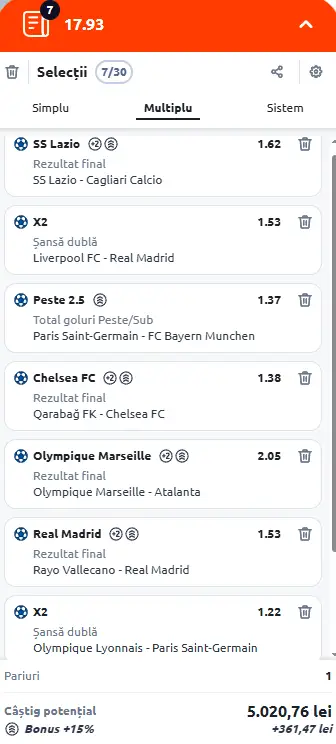 Biletul Săptămânal oferit de AI