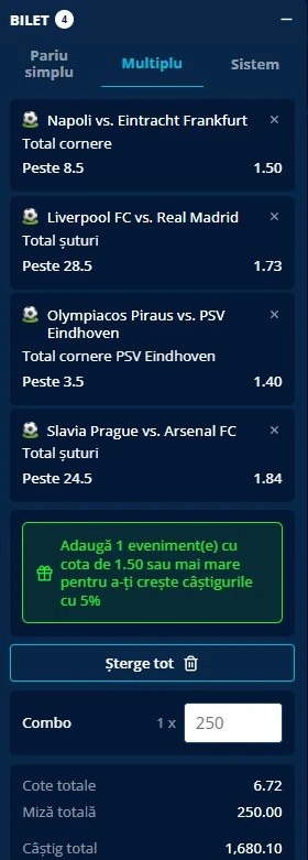 Biletul zilei azi din fotbal 4 noiembrie 2025