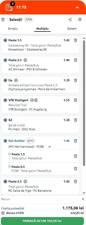 Biletul zilei azi din fotbal 9 noiembrie 2025