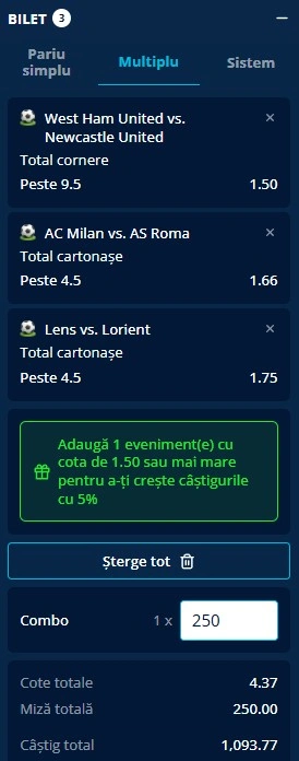 Biletul zilei azi din Pariuri Speciale 02.11.2025