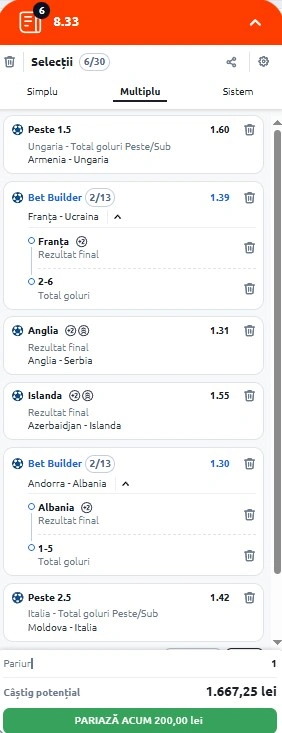 Biletul zilei azi din Preliminariile CM 2026 - 13.11.2025