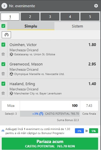 Biletul zilei azi la Winbet 25.11.2025