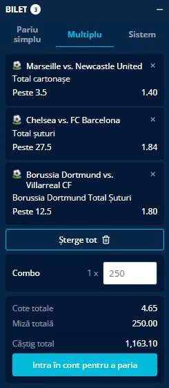 Biletul zilei din Champions League 25 noiembrie 2025