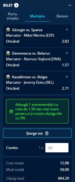 Biletul zilei din fotbal 15 noiembrie 2025