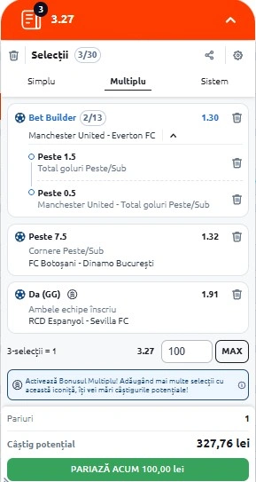 Biletul zilei din fotbal 24.11.2025